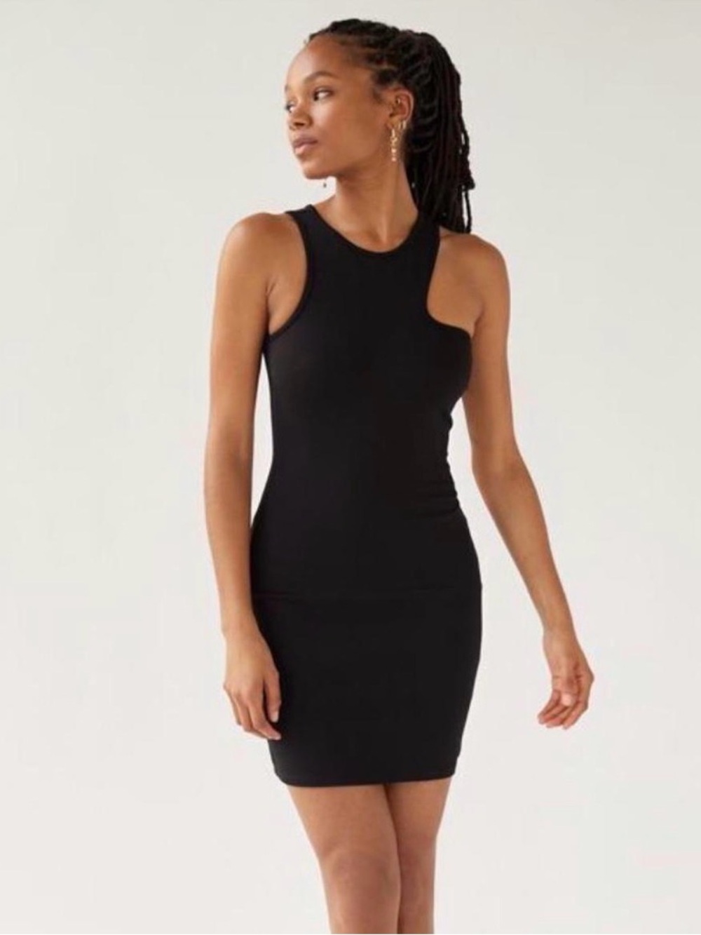 Urban Outfitters Black Asymmetrical Mini Dress